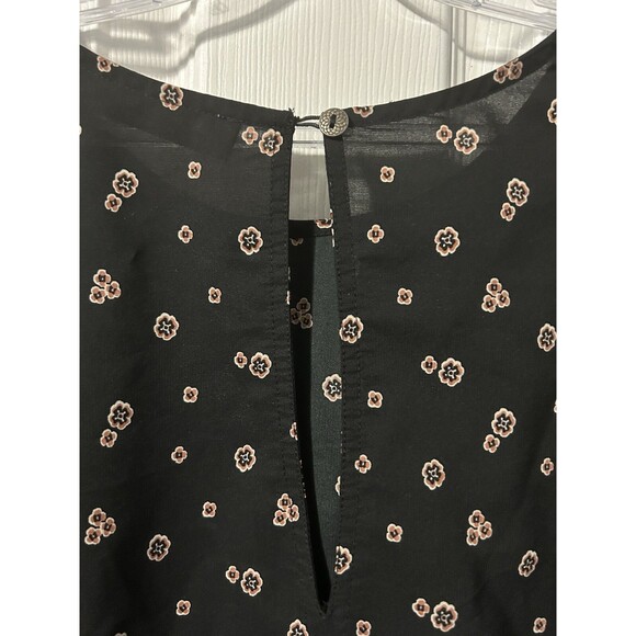 Abercrombie & Fitch Black Paisley Long Sleeve Mini Dress Size Medium - Picture 7 of 8